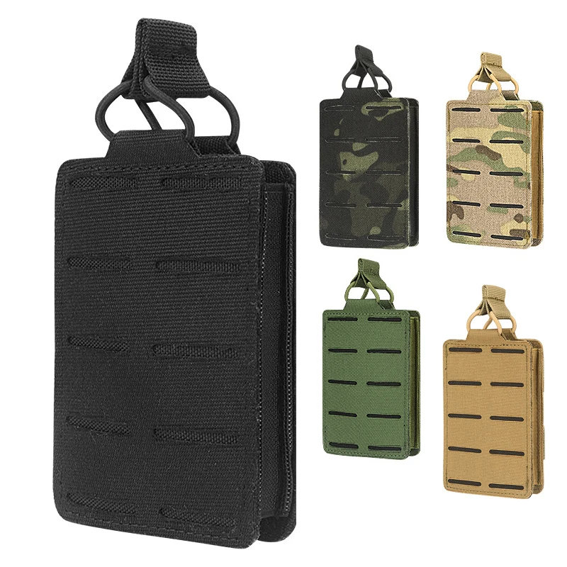 Tactical LSR 556 Mag Pouch  Singel Mag Carrier MOLLE Pouch Laser Cut for M4 M14 M16 AR-15 Magazines Mag Carrier Holster