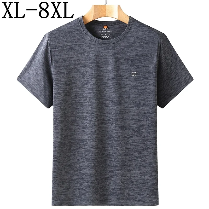 

6XL 8XL 7XL 2023 Summer New Arrival Casual O-Neck Short Sleeve Loose Oversized T Shirt Men High Quality Soft Breathable Top Tee