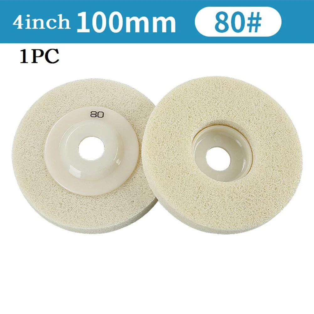 1PC Brand New Polishing Wheel Polishing Sheet 4inch 60-3000 Grit Angle Grinder Nylon Fiber Polishing Wheel White