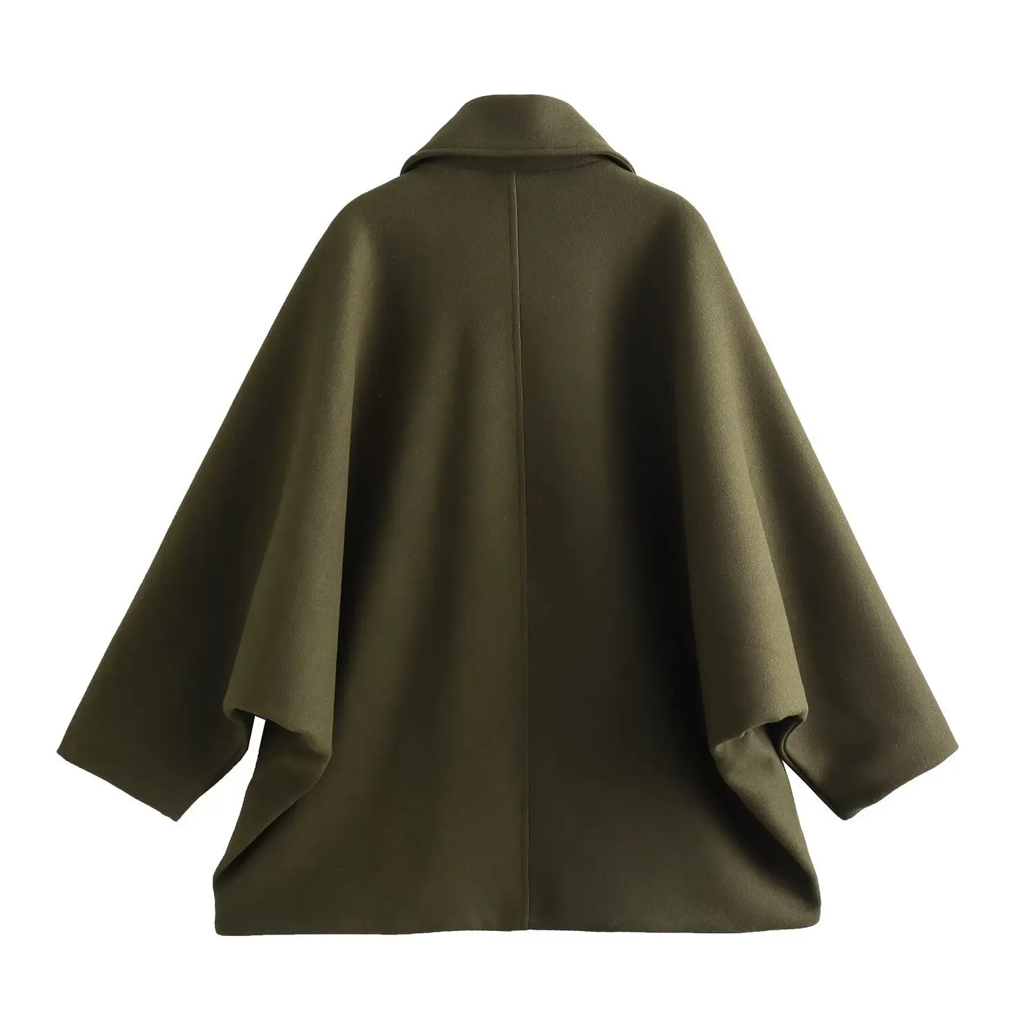 Schicker französischer Tweed-Mantel für Damen, mit Reverskragen, Fledermausärmeln, einreihiger Knopfleiste, Taschen, locker geschnitten, kurz, warm, eleganter Wintermantel. – Detail 18