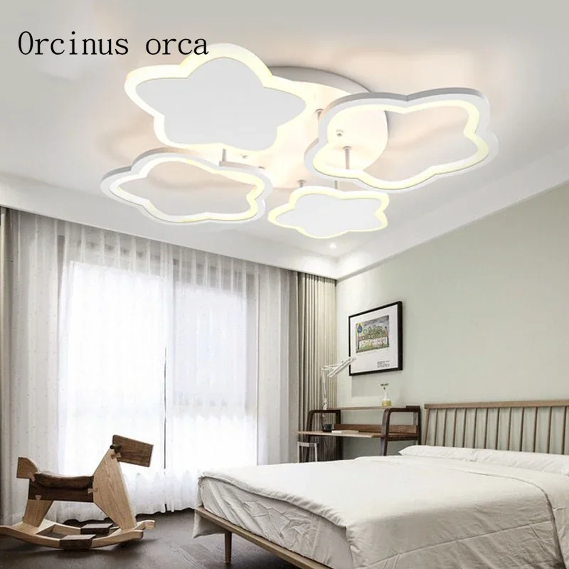 Cartoon creative Pentagram ceiling lamp boy girl bedroom children's room lamp modern simple LED ceiling lamp free shipping