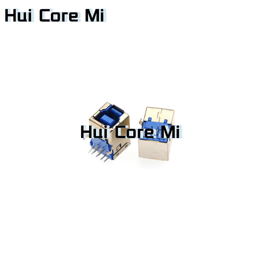 USB-B Vrouwelijke Socket Vierkante Mond Gebogen Voet Usb3.0 B-Type Connector Transmissie Printer Interface Bf90 Graden Plug-In Board