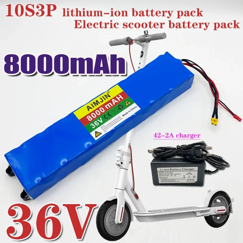 For Xiaomi Mijia M365 Pro Electric Scooter 36V Li-ion Battery 18650 10S3P 8000mAh 500W 20A Suitable Electric Bicycle Scooter