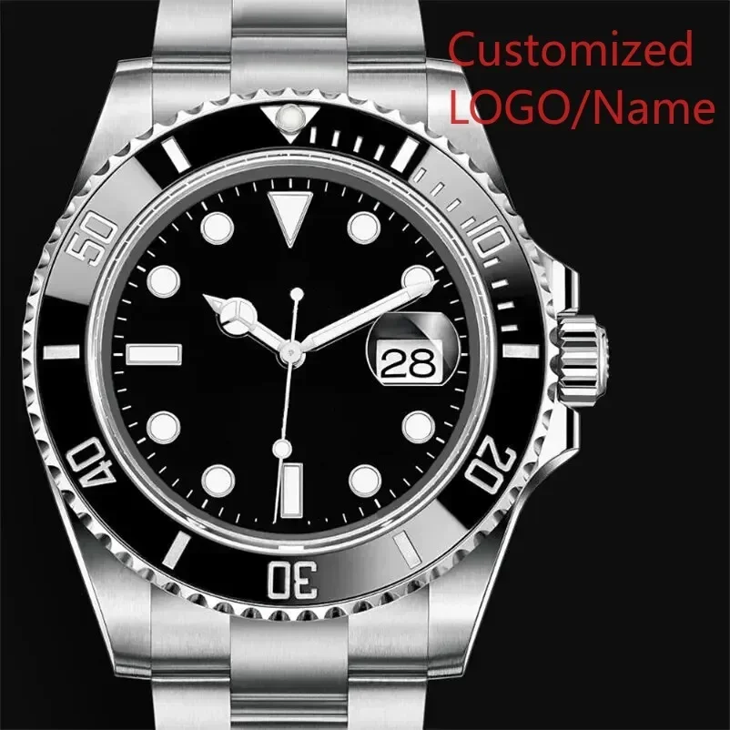 A88 Store  Customized Men's Automatic Mechanical Watch 904L Stainless Steel Sapphire World Time