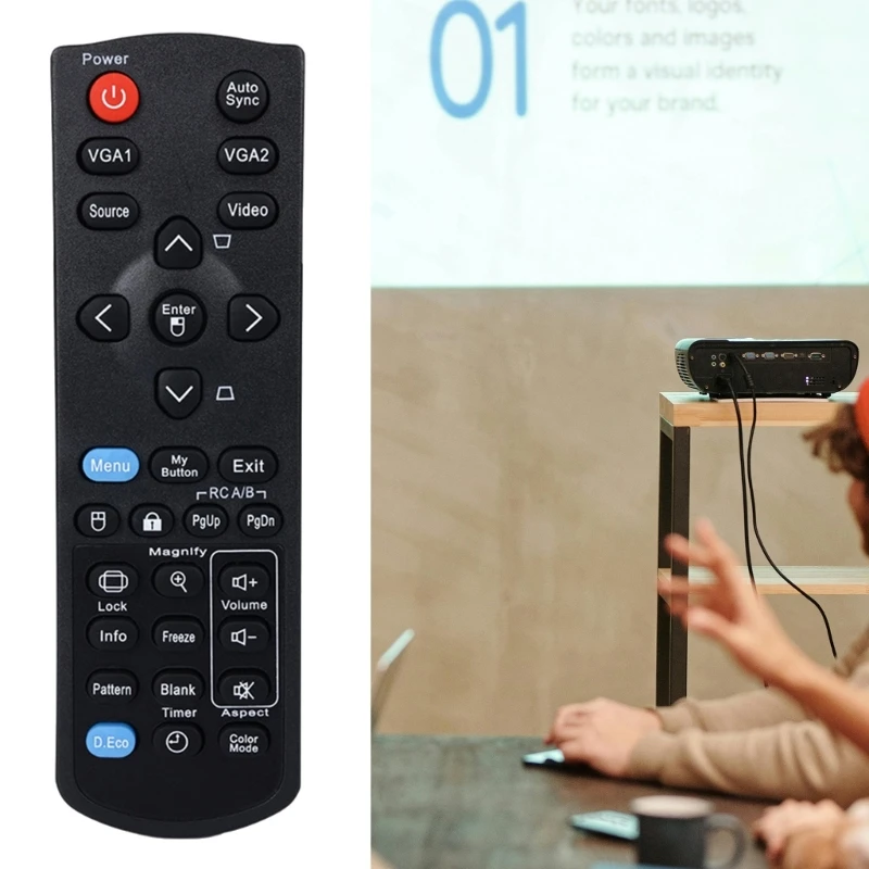 استبدال INFRARE التحكم عن بُعد مناسب لـ PJD5533W PJD6223 PJD6253 PJD7820HD PJD7822HDL VS14295 Projector Models