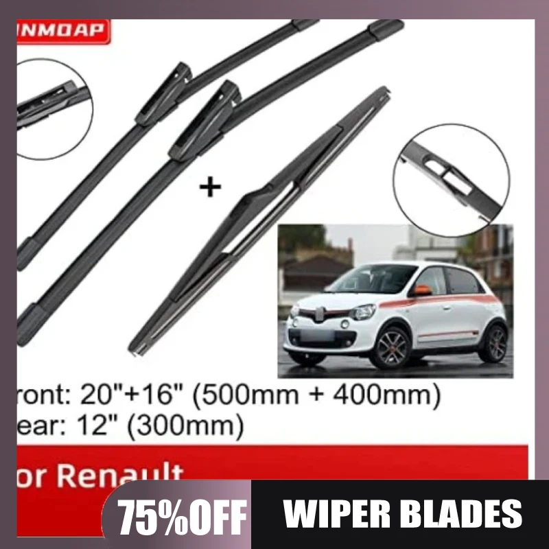 

Suitable for Renault Twingo MK3 2015-2016 wiper blades 20-inch + 16-inch + 12-inch wipers