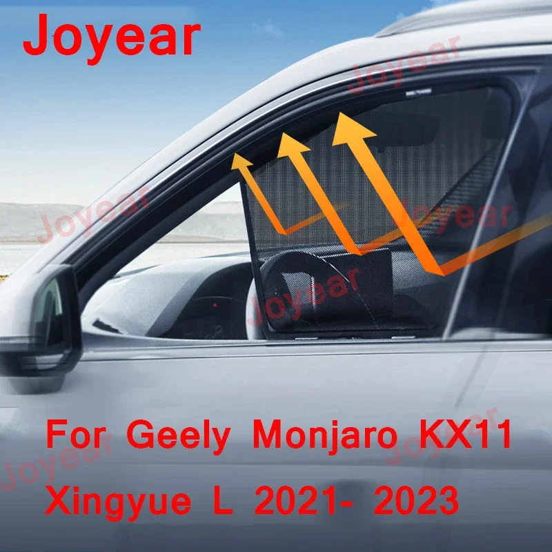 

For Geely Monjaro KX11 Xingyue L 2021-2023 Car Magnetic Side Window SunShades Shield Mesh Blind Curtian Protection Accessories