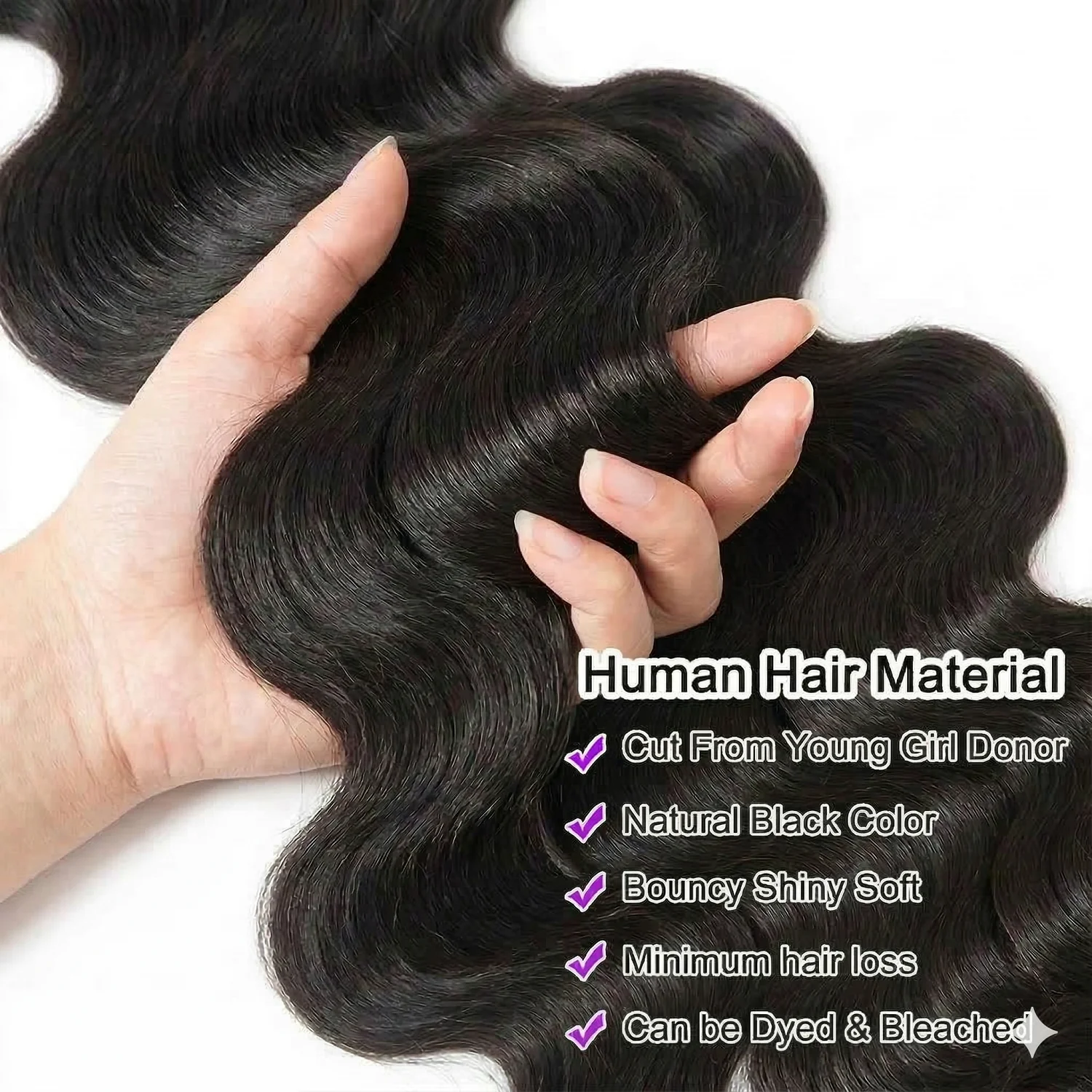 24 26 28 30 Inch 16A Long Body Wave Bundles 100% Human Hair Brazilian Remy Weave Raw Hair 2 3 4 PCS  Unprocessed Wet And Wavy Double Weft Thick Human Hair Bundles Extensions