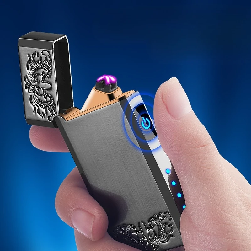 

Lighter Loud Sound Dual Arc Rechargeable Lighter, Personalized Intelligent Touch Sensing Ignition Method
