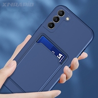Funda Soft Silicon Card Slot Holder Phone Case For Samsung Galaxy S25 S24 S23 S22 S21 S20 FE Plus Ultra Pls Utr 5G Wallet Cover