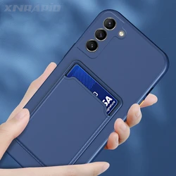 Funda Soft Silicon Card Slot Holder Phone Case For Samsung Galaxy S25 S24 S23 S22 S21 S20 S26 FE Plus Ultra Utr 5G Wallet Cover