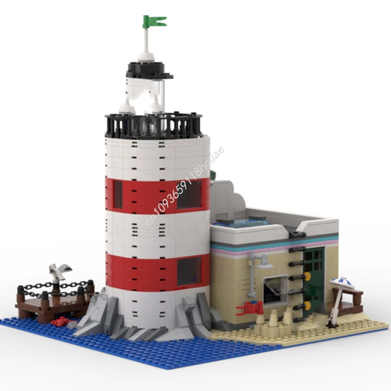 865 Uds. MOC faro y tablero tienda edificios modulares DIY proyecto de ingeniería bloques de construcción Ideal para jóvenes invernaderos