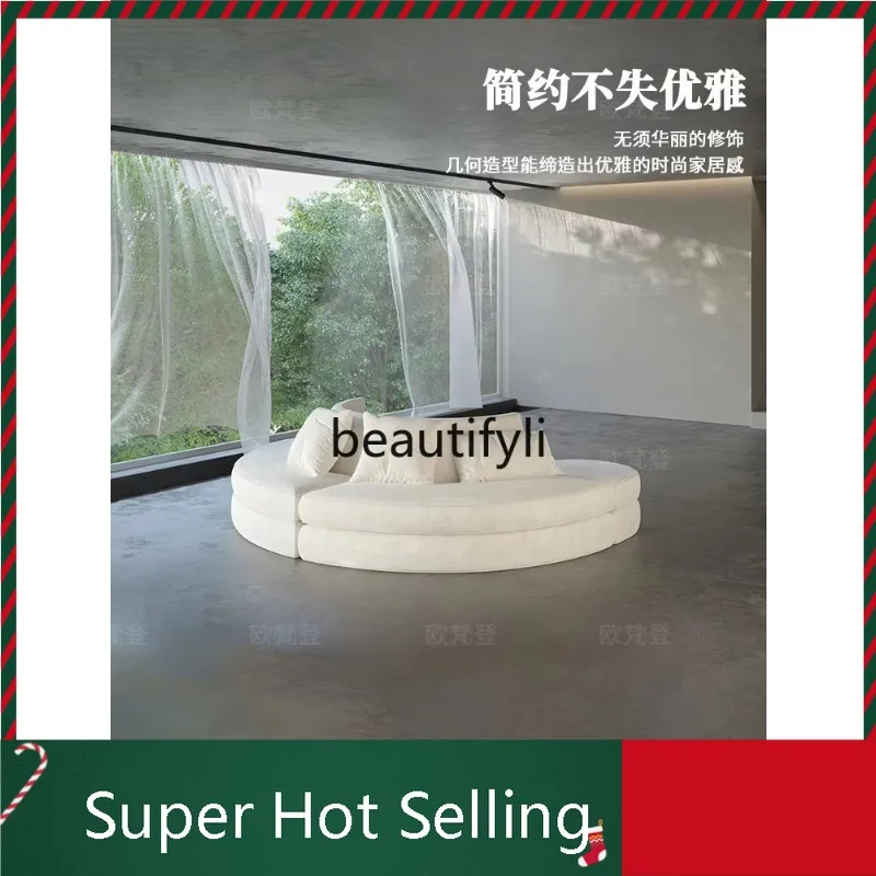 

K132 Semicircular Arc-Shaped Sofa for Office, Beauty Salon, Clubhouse, Hotel Lobby, Rest Area, Reception, and Guest Reception