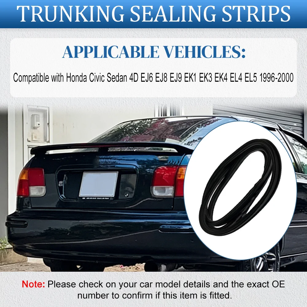 74865S04003 Rear Trunk Seal Weatherstrip for Honda Civic Sedan 4D EJ6 EJ8 EJ9 EK1 EK3 EK4 EL4 EL5 1996-2000 view 5