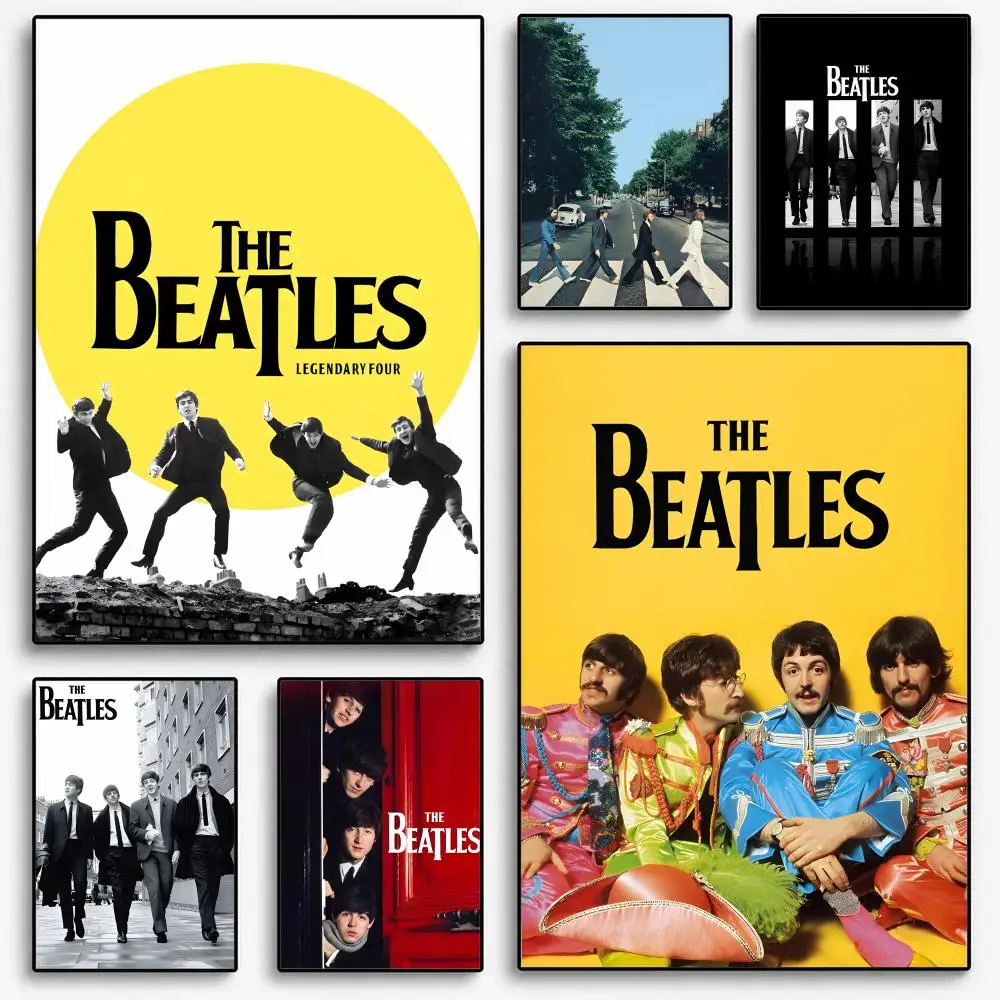 The B-Beatles Rock Band Star Poster Room Home Decoration Interior Wall Art Printing Garage Posters Gift