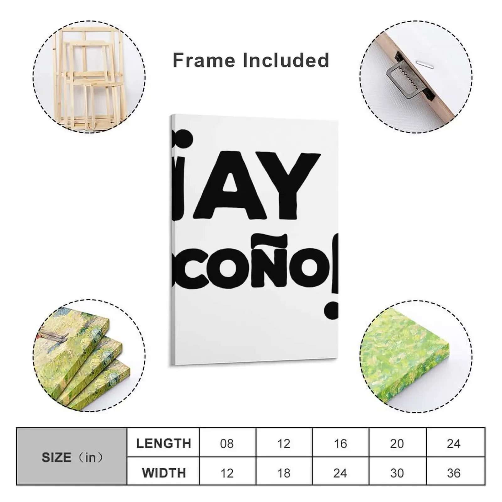 Ay Cono Cuban Slang Spanish Canvas Painting wall art Bedroom deco Decorative picture