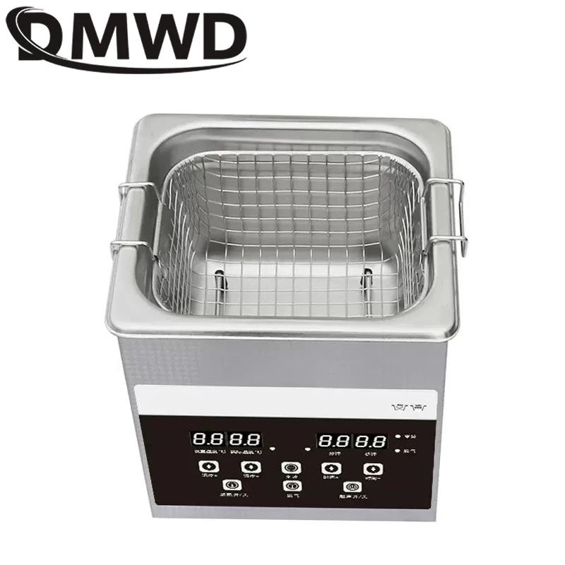 60W/120W Ultrasonic Cleaner Variable Wave Degassing Ultrasound Cleaning Machine Jewelry Watch Glasses Washing Bath Heater 1.3L