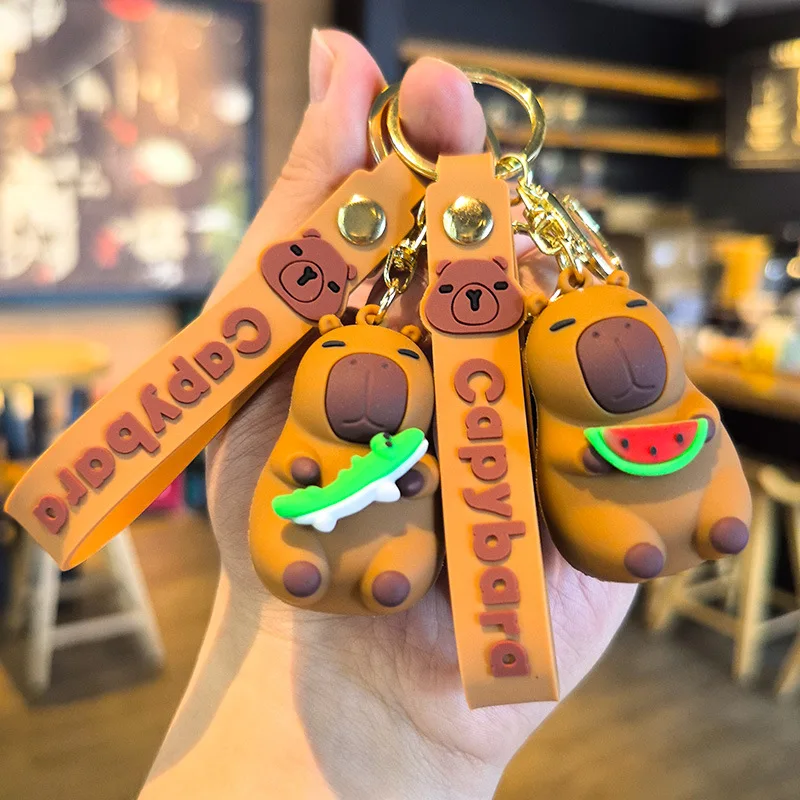 

Hug-style College Entrance Exam Gift Card Capibara Keychain Claw Machine Cute Piggy Company Gift Y2k Fashion Toys Cartoon Frind