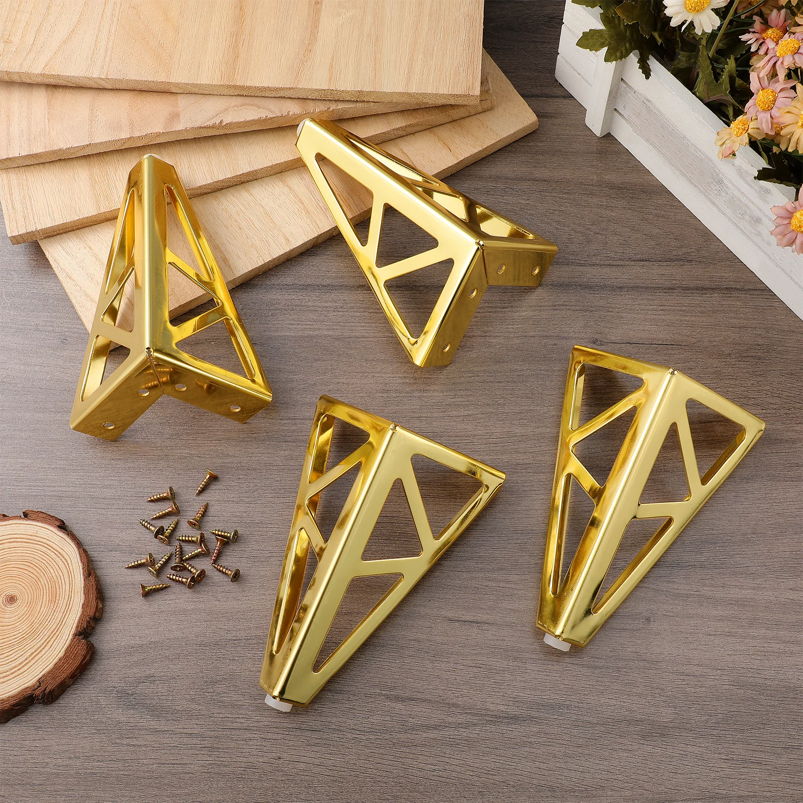 

4 pcs Heavy Duty Furniture Sofa Replacement Coffee Cabinet Support Durable Metal For Couch Bench Short Table Feet Furniture Foot