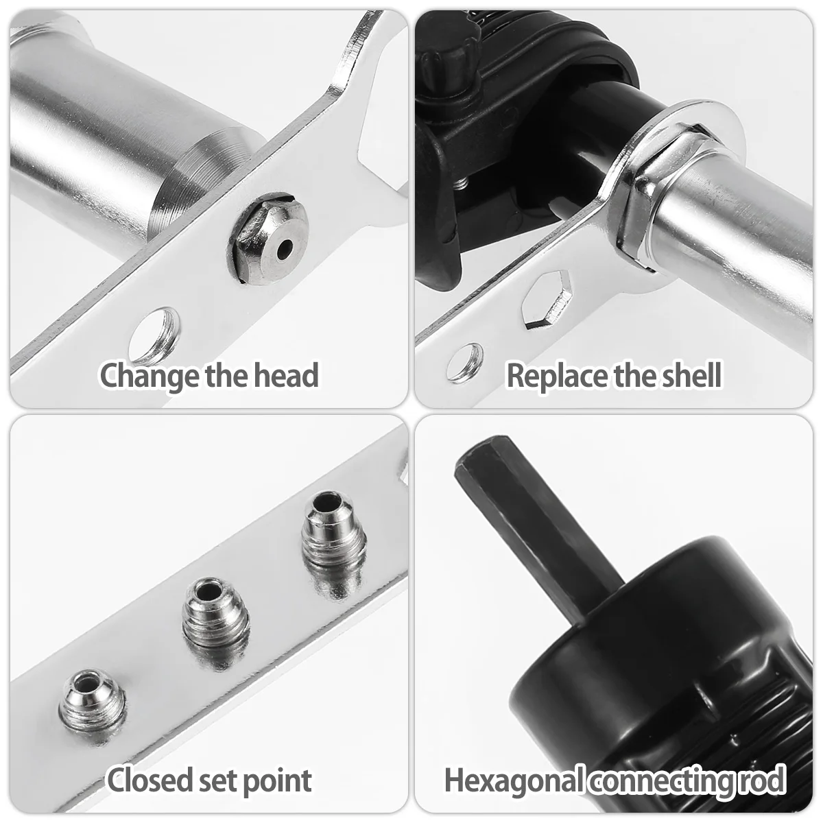 Riveter Adapter Alloy Electric Riveter Converter Attachment Removable Electric Power Drill Riveting Hand Tool Accessories