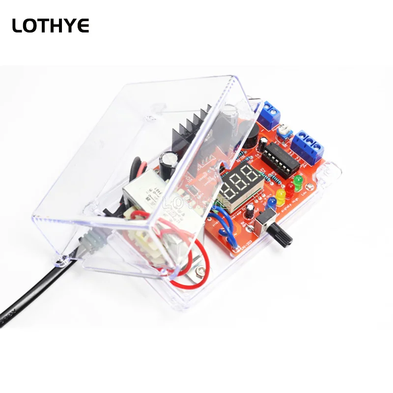 LM317 Adjustable Voltage Regulated Kit Electronic DIY DC Step-down Power Supply Making Parts With Case Soldering Assembly 220V