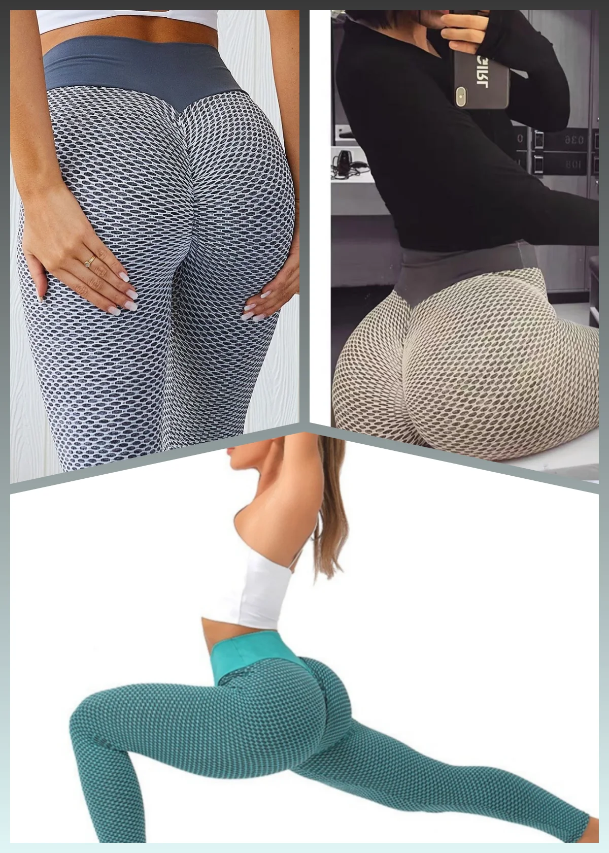 

Women's Running & Training Leggings - High Waist Seamless Yoga Pants, Peach Hip Enhancer, Non-See-Through Workout Tights