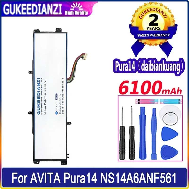 Large Capacity Replacement Batteries 6100mAh For AVITA Pura14 pura 14 NS14A6ANF561 CN6613-2S3P Battery