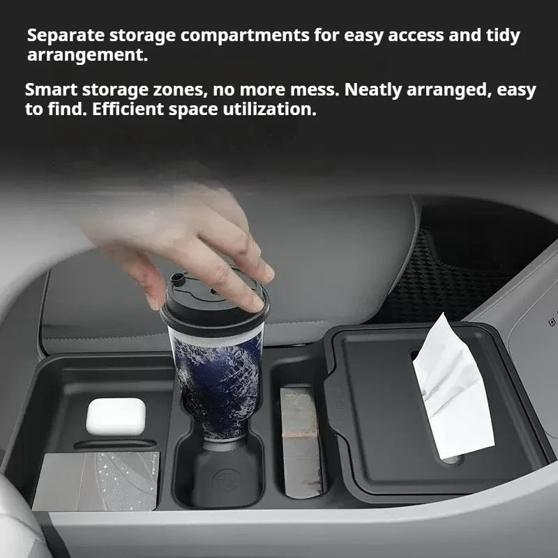 For Geely EX2 Proton eMAS 5 Geome Star Wish 2025 2026 TPE Multifunctional Storage Box Lower Center Console Interior Accessories