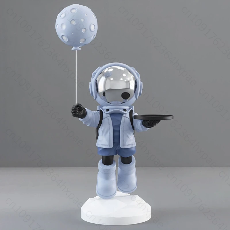 

Luxury Astronaut Space Figurine Large Home Interior Decor for Living Room Creative Standing Ornaments Floor Statue Decorations