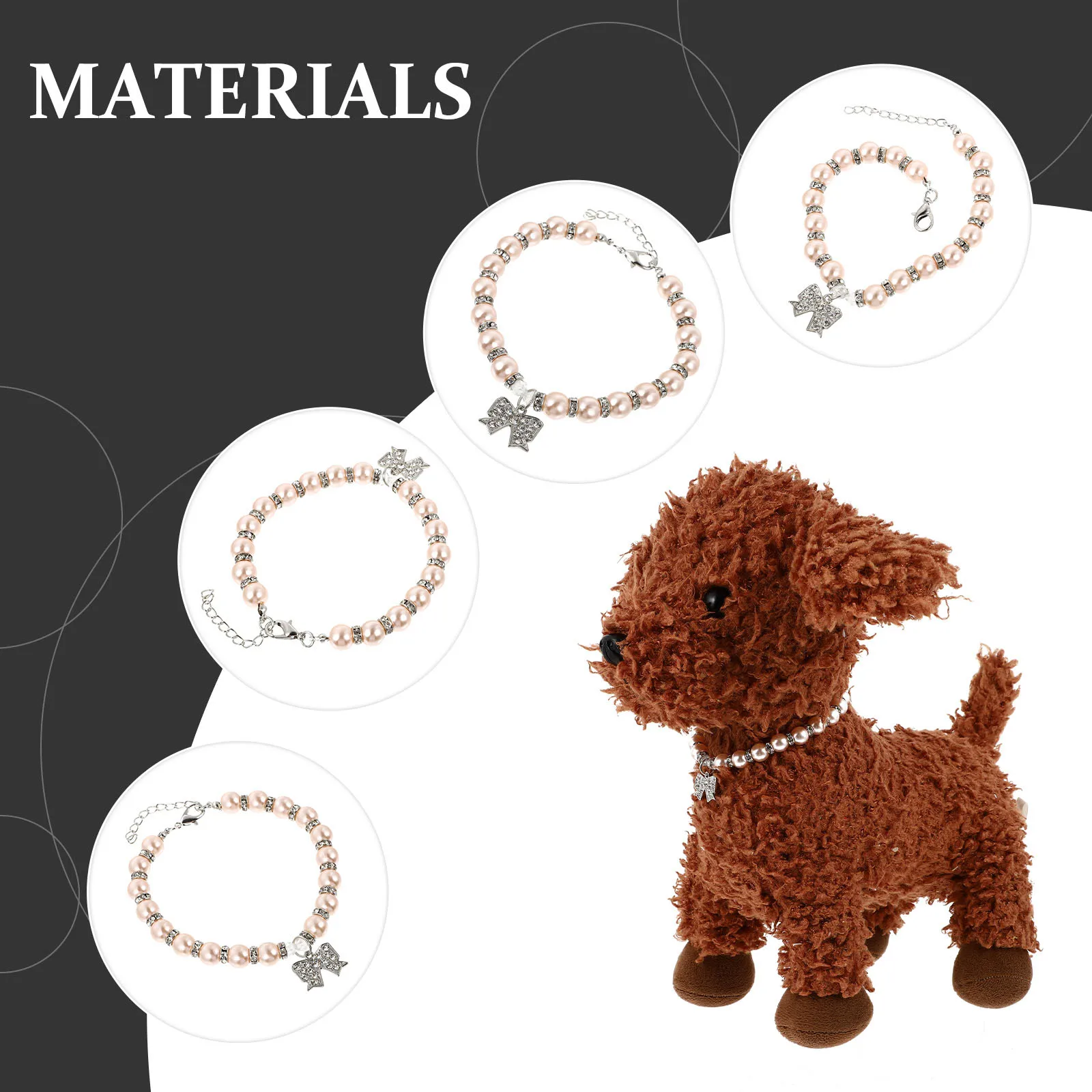 

Pearl Pet Necklace Adjustable Jewel Buckle for Cats Dogs Shiny Eye catching Look Pet Supplies Wedding Accessories