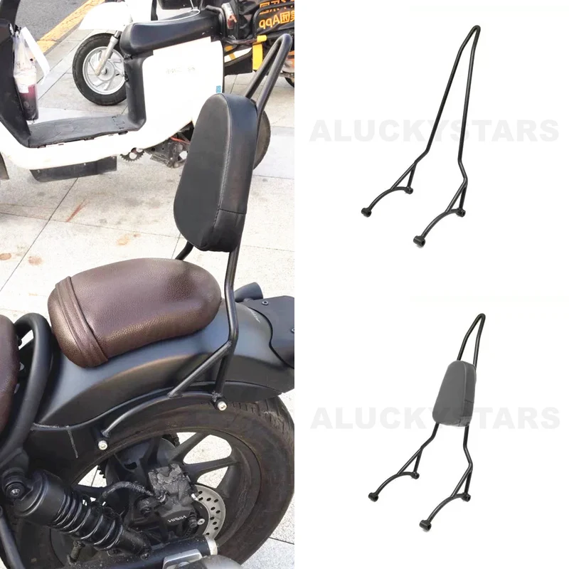 Motorcycle Black Chrome Retro Sissy Bar Passenger Backrest For Honda Rebel 1100 CM1100 CMX1100 CM CMX 1100 21-25