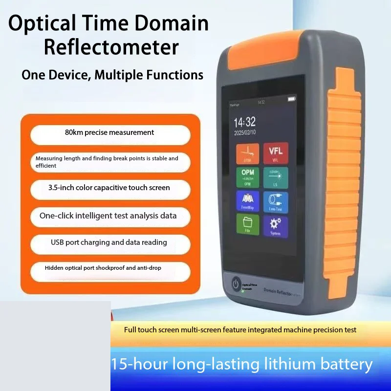

Mini OTDR Fiber Optic Tester smart odtr Opitcal Fiber Reflectometer Breakpoint Loss living Test OPM VFL