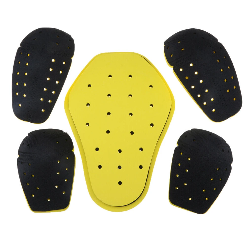 5Pcs Deluxe EVA Motorcycle Shoulder Elbow Back Protection Pad Racing Safety Bike Riding Anti-shock Avoid-injury Multi-scenario