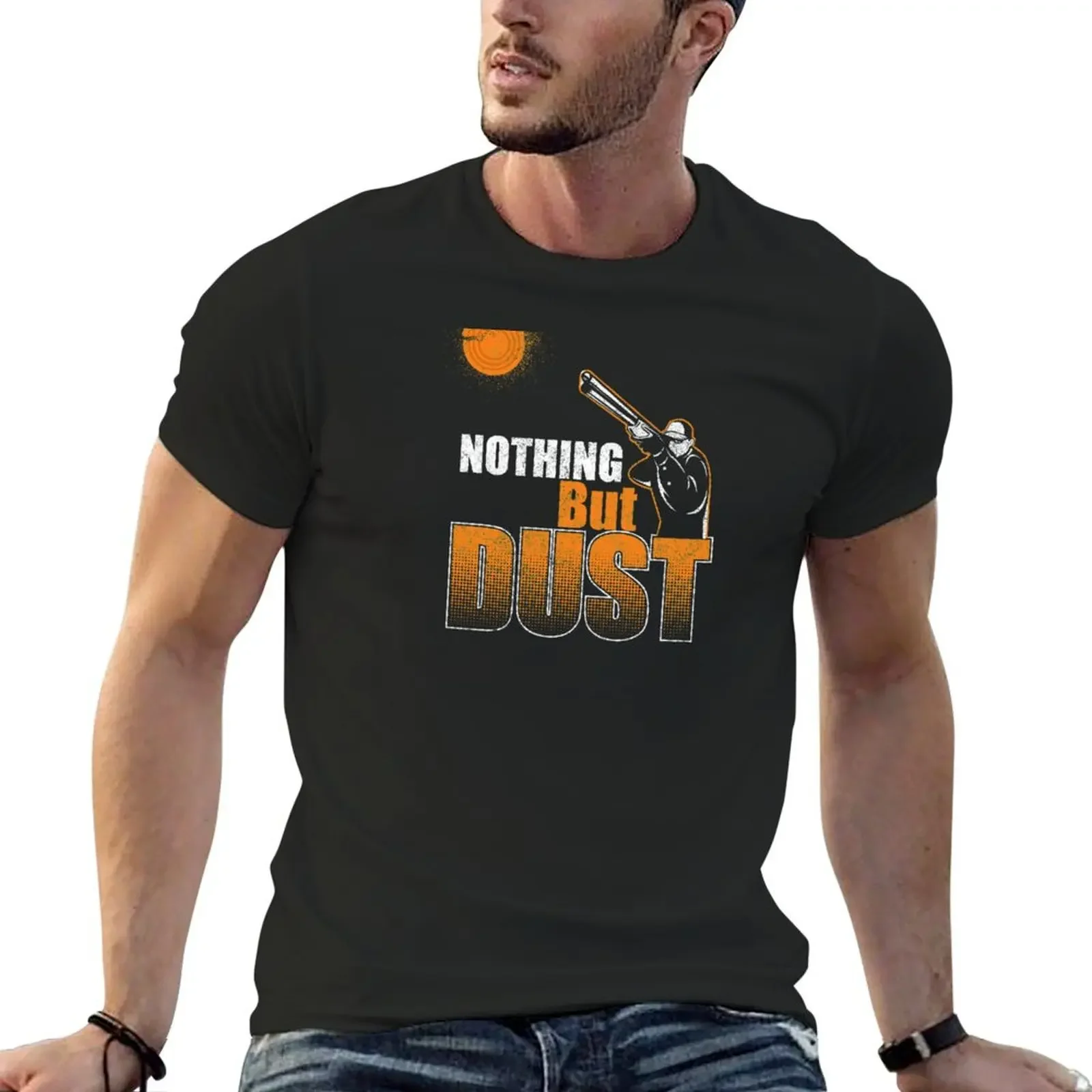 Skeet Clay Shooting Pigeon Trap Bird Hunters Nothing But Dust T-Shirt aesthetic clothes cute tops mens t shirts