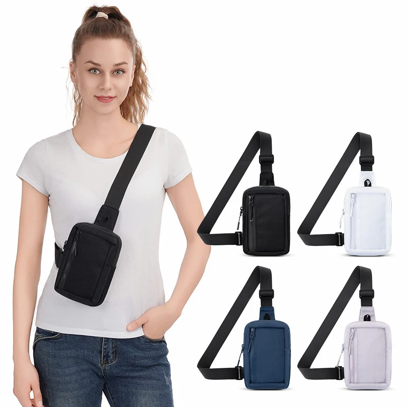 2024 Popular Shoulder Chest Bag Nylon Fashion Messenger Bags Sports Casual Cycling Running Mobile Phone Crossbody Sling Pouch