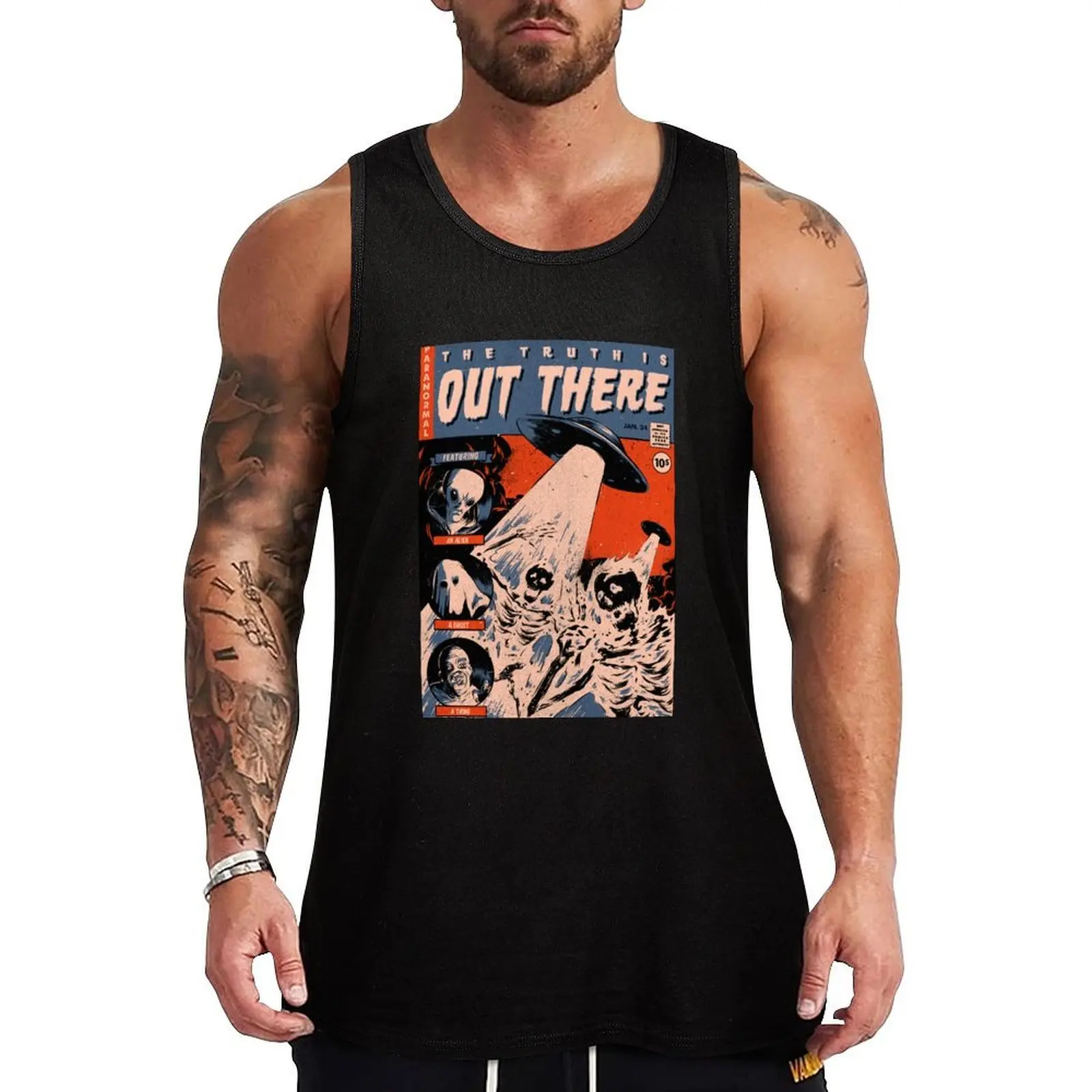 the truth is out there Tank Top Classic Basic Tank Top Couleur unie à porter au quotidien