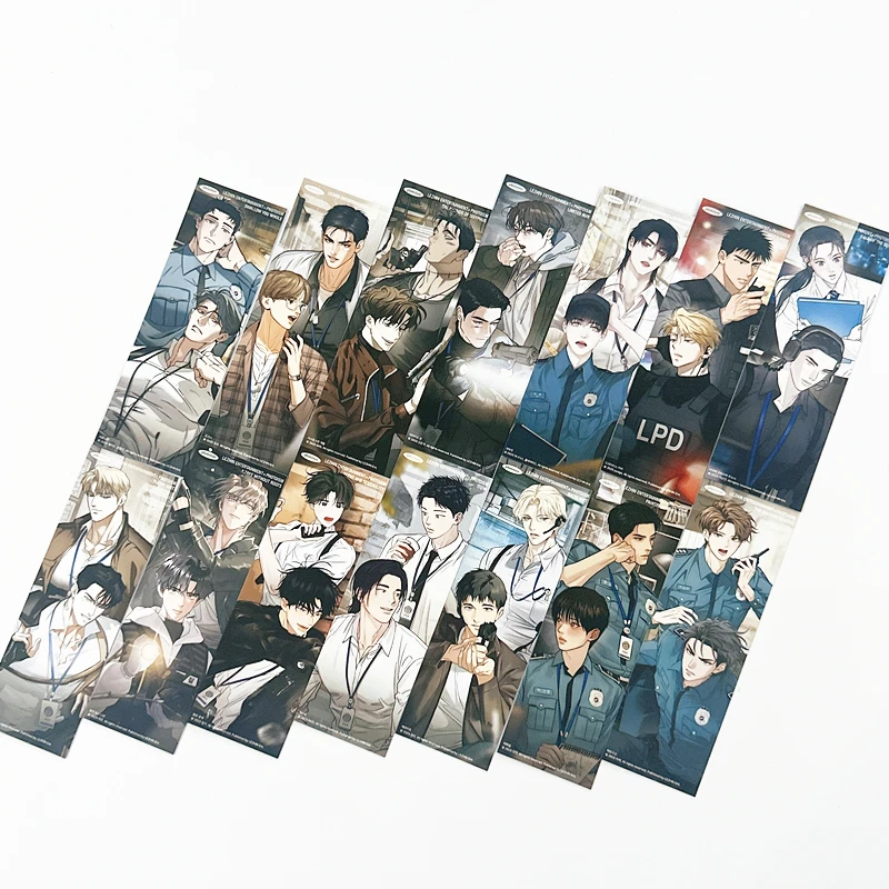 7-18PCS Korean Webtoon 4-Panel Bookmark Set Cute Anime Character Bookmarks for Manhwa Fans Gift Idea