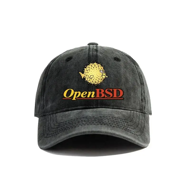 

2026 OpenBSD Baseball Caps Distressed Hats Cap Men Women Retro Outdoor Summer Adjustable Hats Leisure Outdoor Sun Protection