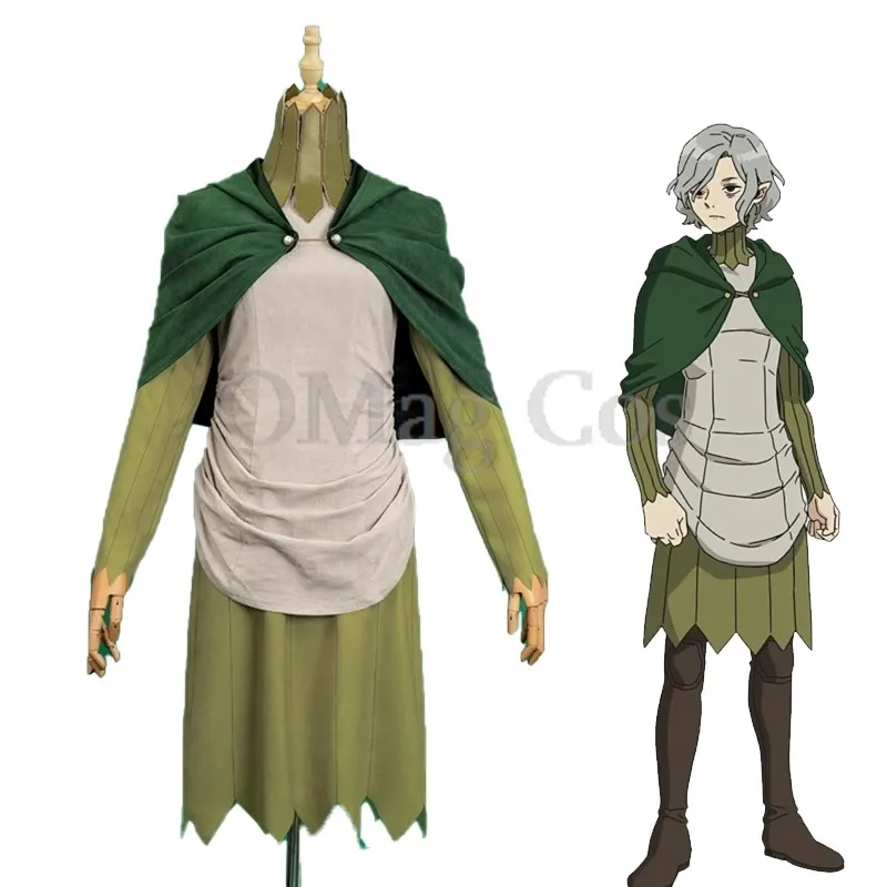 Anime Delicious in Dungeon Meshi Mithrun Cosplay Costume Wig Uniform Cloak Captain Mithrun Halloween Party Shawl Men Kerensil