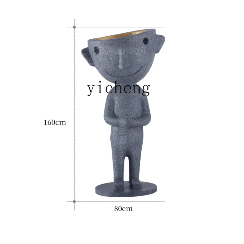 YFY  cartoon alien big head figure fiberglass sculpture decoration ornament home accessories accessories