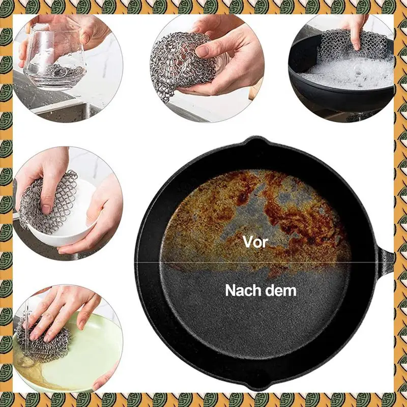 

Очиститель колец A77I, 6-компонентный очиститель, очиститель колец Очиститель голландской духовки Инструменты для чистки гриля для сковородок или воксов