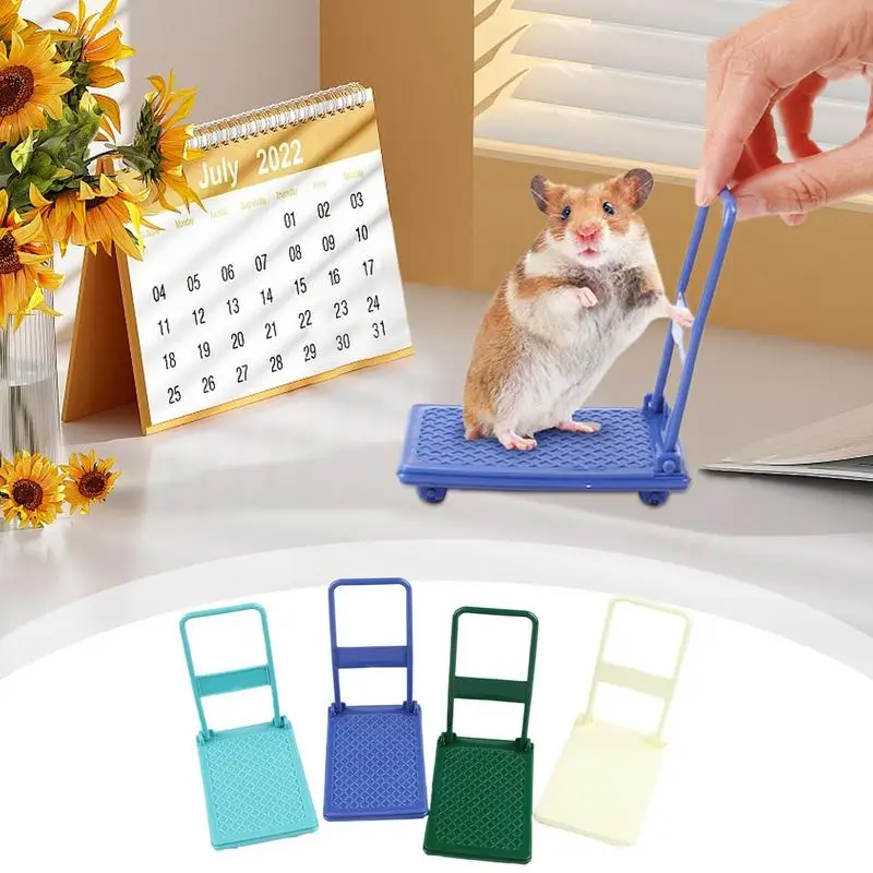 Hamster Pet Toy Hamster Bed Small Animal Toys Photo Props Hamster Enrichment Toys Small Cart Chinchilla Bed Pet Toys Hamster