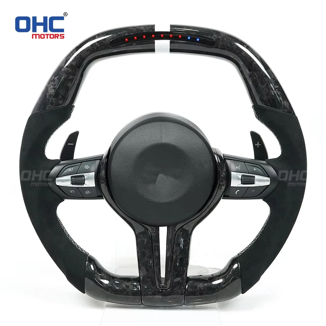 

Forged Carbon Fiber Steering Wheel leather Alcantara For BMW F20 F22 F23 F45 M Sports F30 F31 4 F32 F33 F36 F87 M2 F80 M3 F82