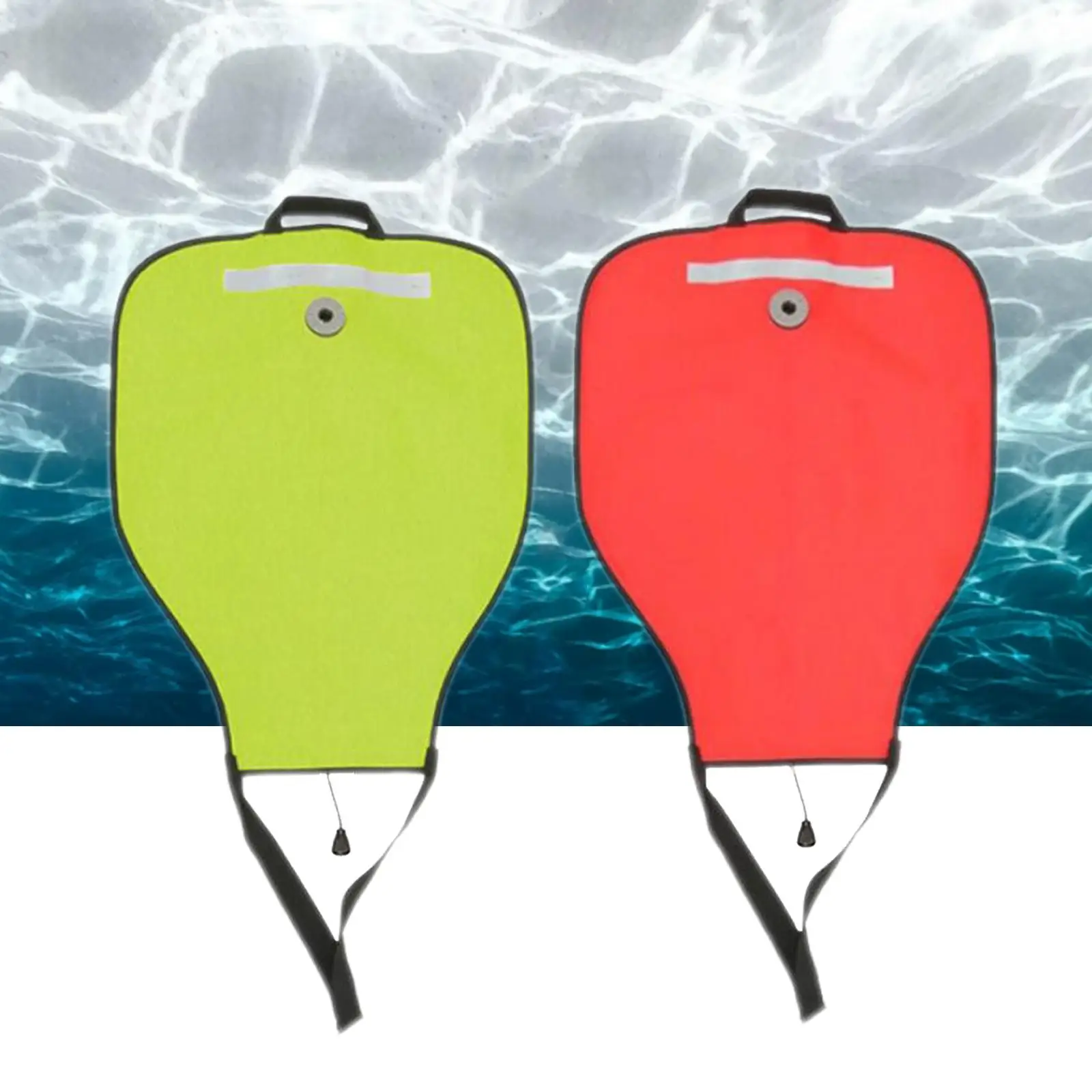 

Scuba Diving Lift Bag, Salvage Bag, Buoyancy Bag High Visible Portable Diving Float Buoy with Reflective Strip for Freediving