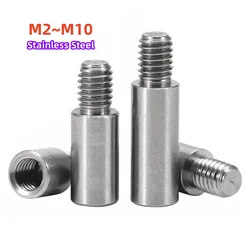 304 Stainless Steel  Round  To Female Standoff Spacer Screw Bolt M2 M2.5 M3 M4 M5 M6 PCB Standoff Spacer Single Head Column