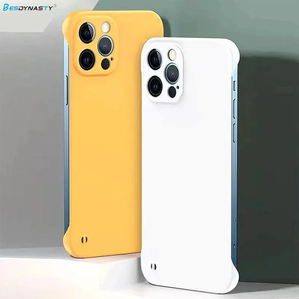 Luxury Borderless Candy Color Hard PC Case For iPhone 16 15 14 Plus 13 12 Mini 11 Pro Max XR 7 8 SE Ultra Thin Matte Back Cover