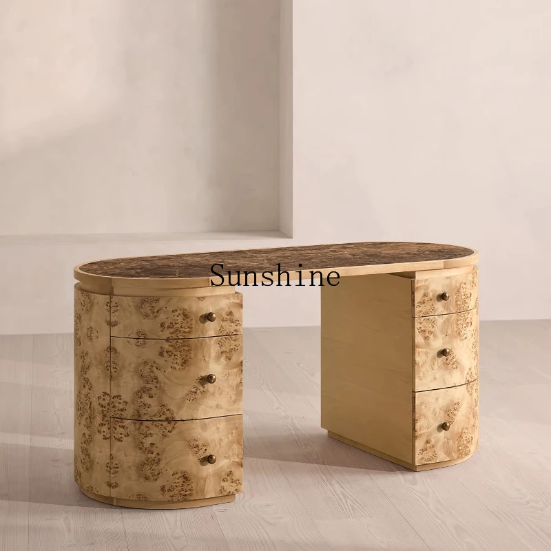 

Medieval luxury stone desk retro art natural marble desk