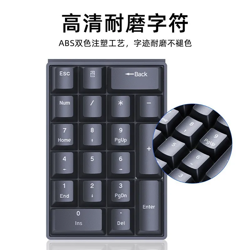 K Key Mechanical Numeric Keypad Wired Usb Rgb Backlit Blue Switch Water Resistant Mini Number Pad Bank Accounting Office