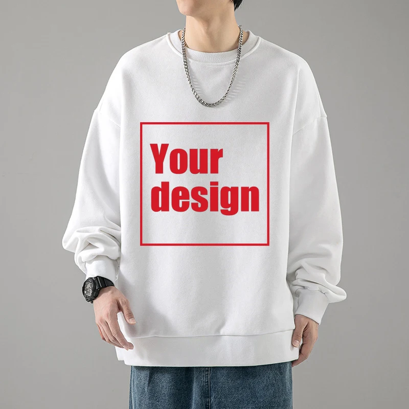 Unisex Oversized Heavyweight Hoodie Loose Shoulder Pullover Custom Logo Print Streetwear Casual Outfit Gym Daily Wear