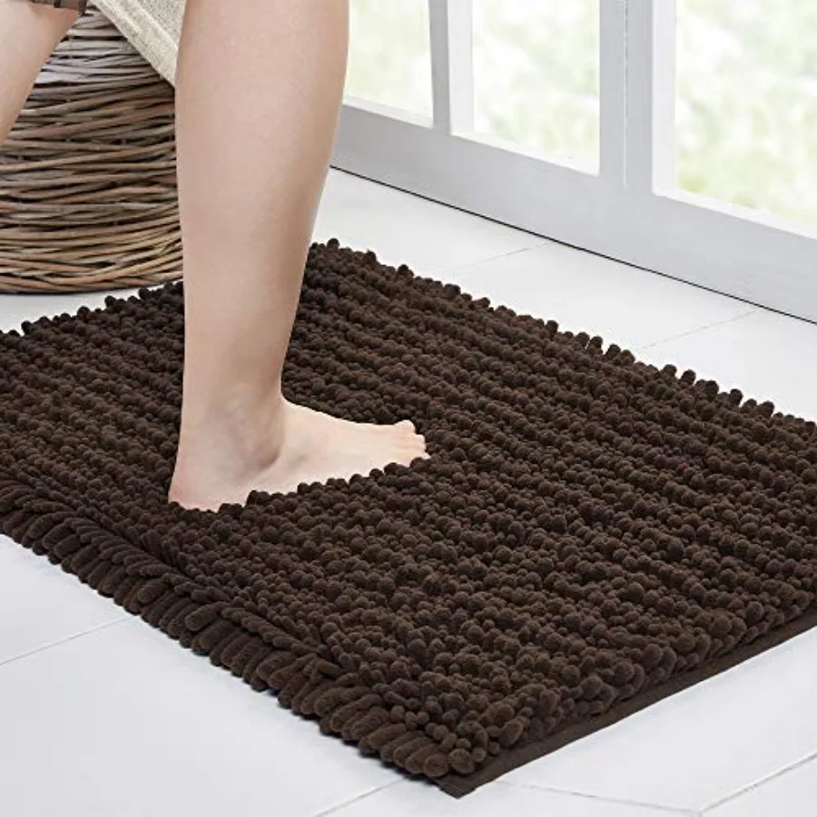 

Large Bathroom Rug Non Slip Bath Mat 72x24 Inch Water Absorbent Super Soft Shaggy Chenille Machine Washable Dry Extra Thick Per
